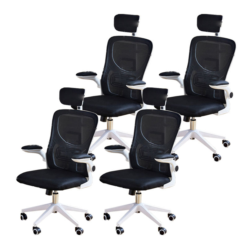 Modern Desk Chair Removable Arms Adjustable Seat Height Office Chair with Wheels