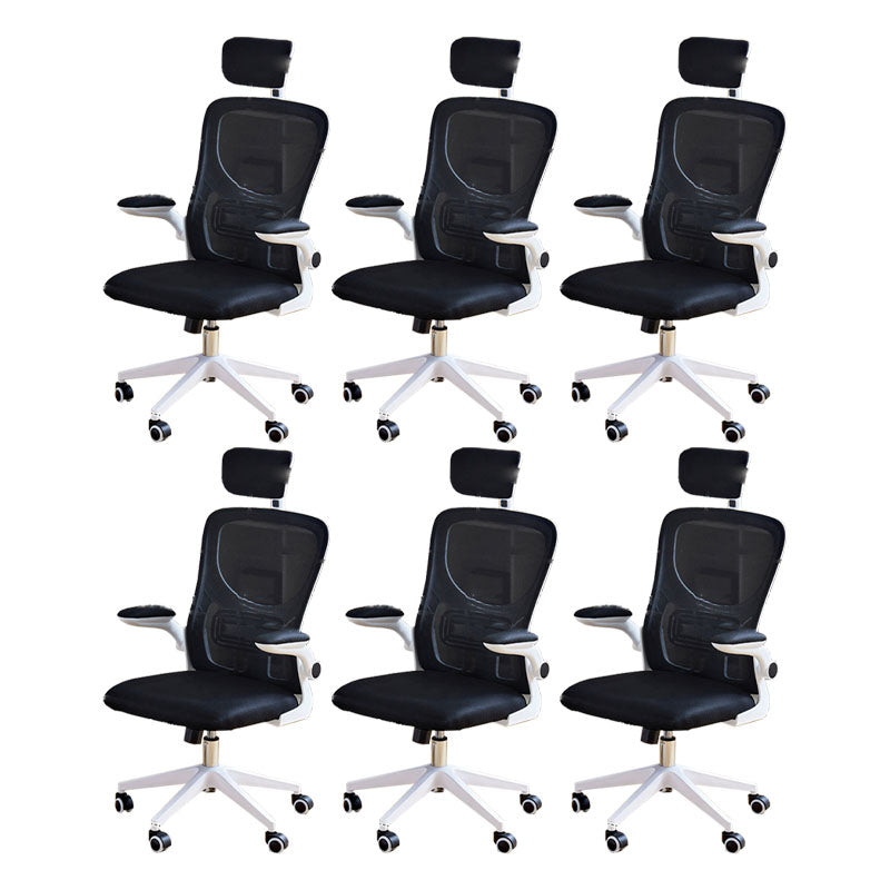 Modern Desk Chair Removable Arms Adjustable Seat Height Office Chair with Wheels