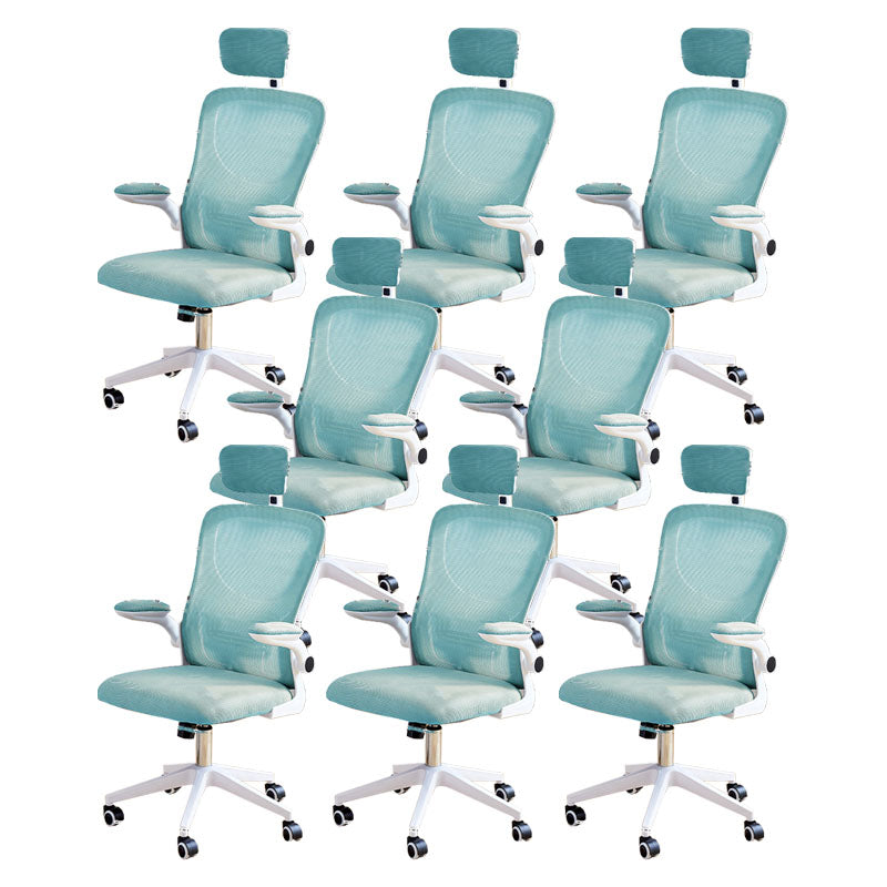 Modern Desk Chair Removable Arms Adjustable Seat Height Office Chair with Wheels