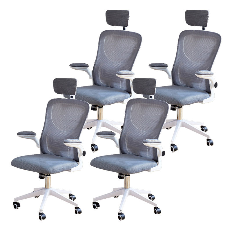 Modern Desk Chair Removable Arms Adjustable Seat Height Office Chair with Wheels