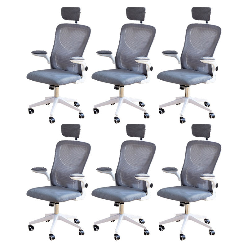 Modern Desk Chair Removable Arms Adjustable Seat Height Office Chair with Wheels