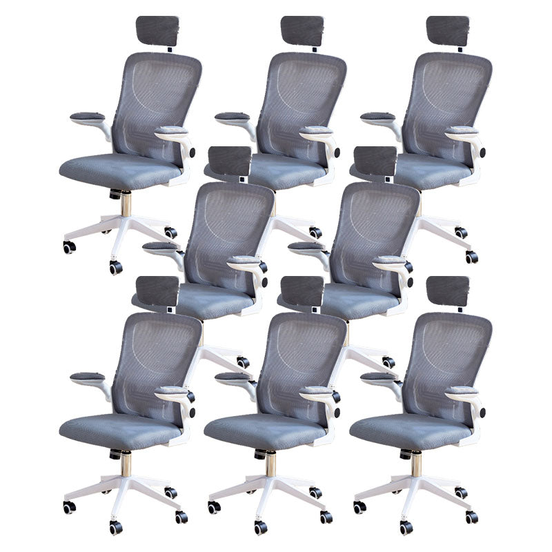 Modern Desk Chair Removable Arms Adjustable Seat Height Office Chair with Wheels