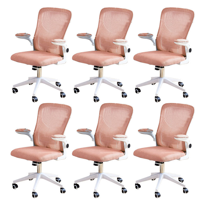 Modern Desk Chair Removable Arms Adjustable Seat Height Office Chair with Wheels