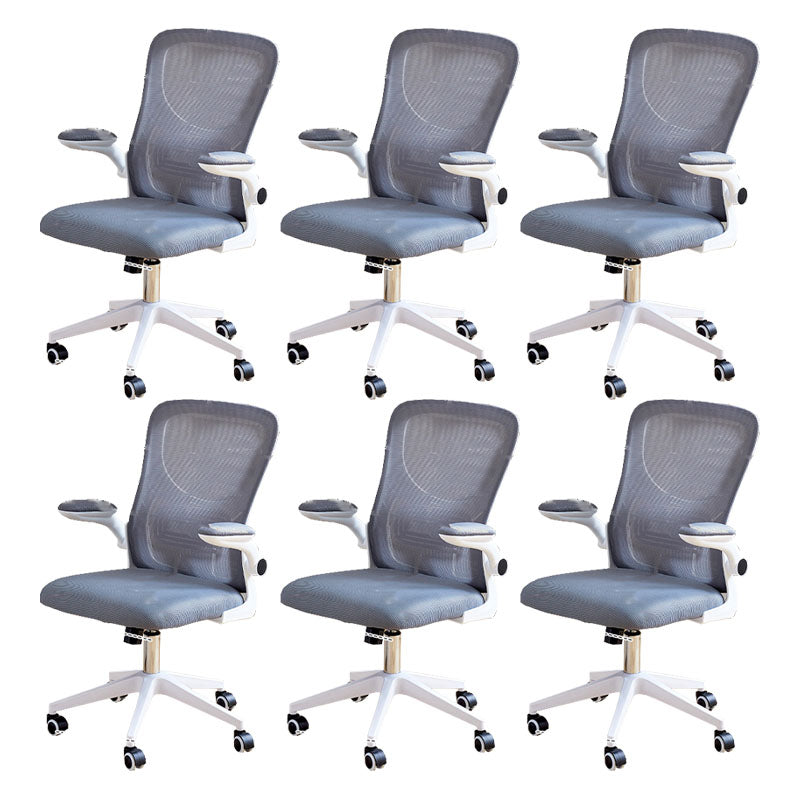 Modern Desk Chair Removable Arms Adjustable Seat Height Office Chair with Wheels