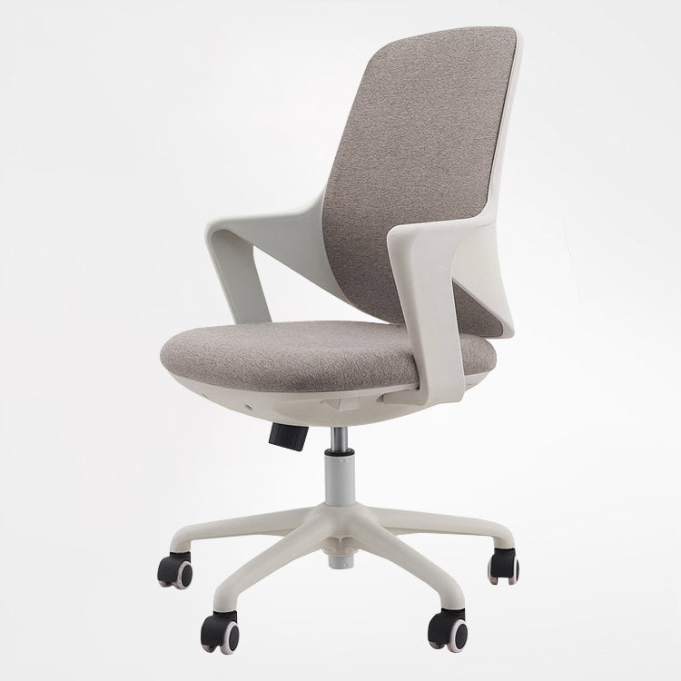 Fixed Arms Desk Chair Modern Adjustable Seat Height Ergonomic Swivel Chair with Wheels