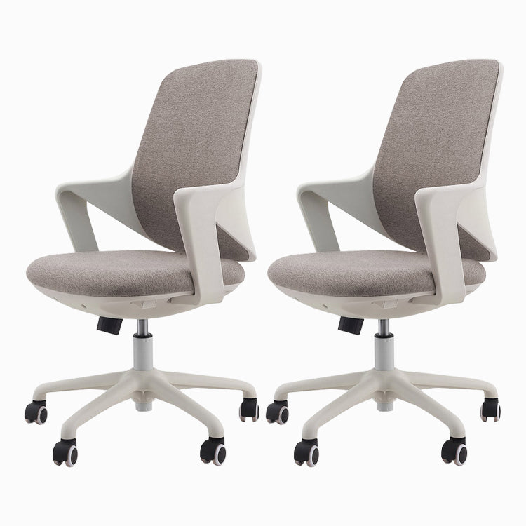 Fixed Arms Desk Chair Modern Adjustable Seat Height Ergonomic Swivel Chair with Wheels