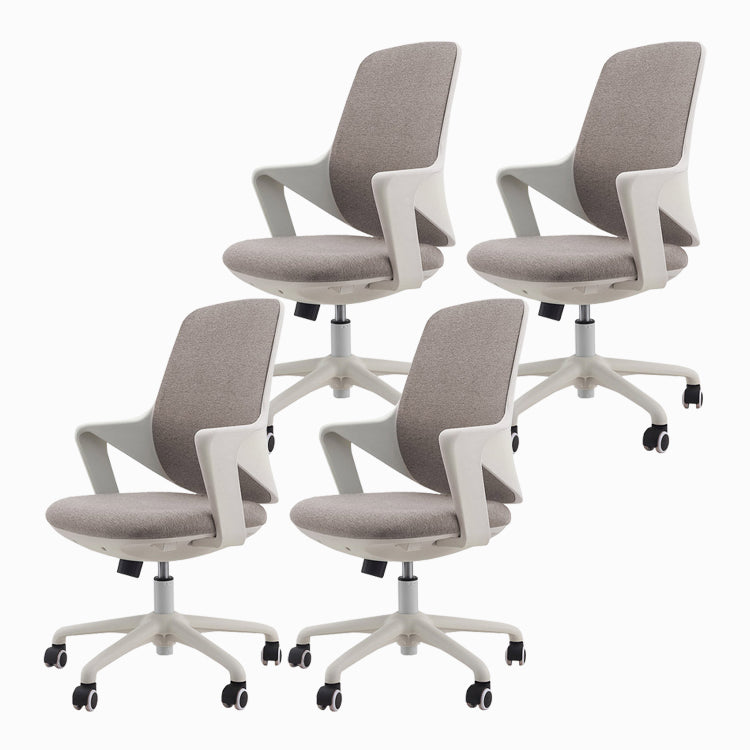 Fixed Arms Desk Chair Modern Adjustable Seat Height Ergonomic Swivel Chair with Wheels