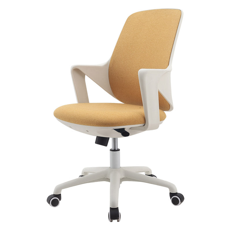 Fixed Arms Desk Chair Modern Adjustable Seat Height Ergonomic Swivel Chair with Wheels