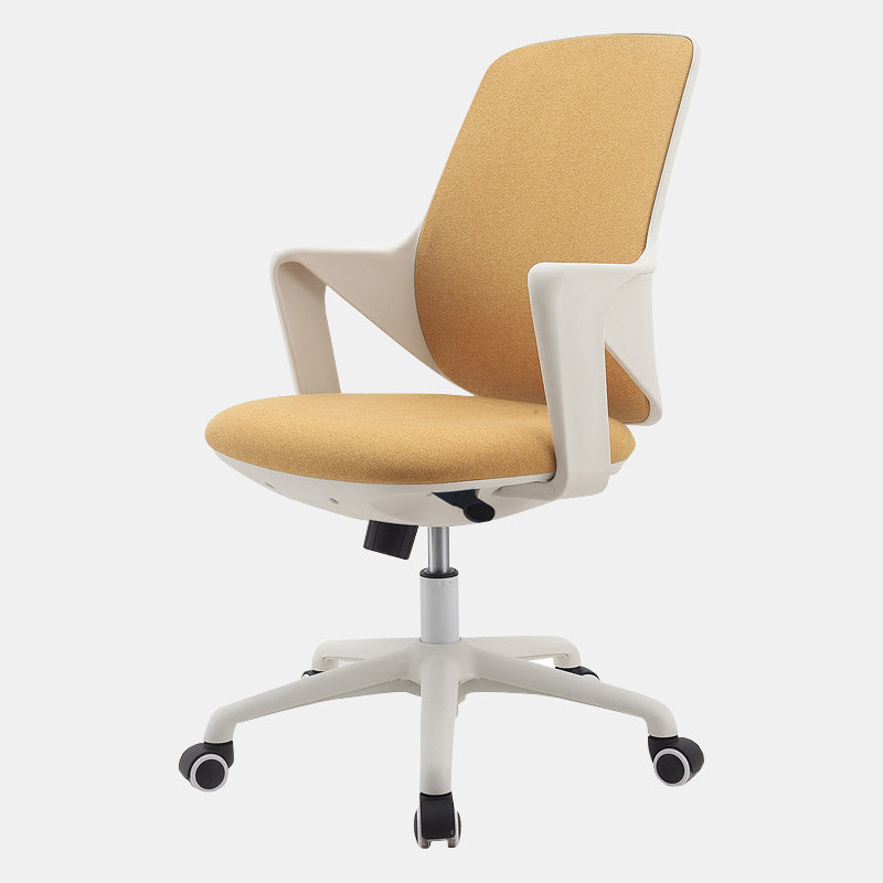 Fixed Arms Desk Chair Modern Adjustable Seat Height Ergonomic Swivel Chair with Wheels