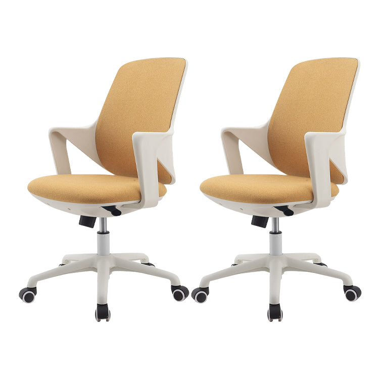 Fixed Arms Desk Chair Modern Adjustable Seat Height Ergonomic Swivel Chair with Wheels