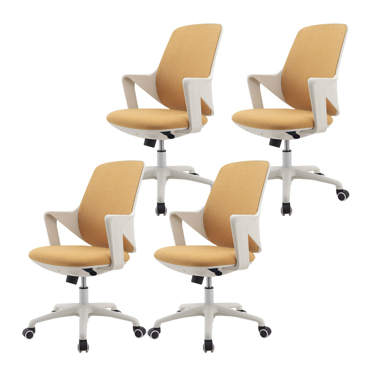 Fixed Arms Desk Chair Modern Adjustable Seat Height Ergonomic Swivel Chair with Wheels