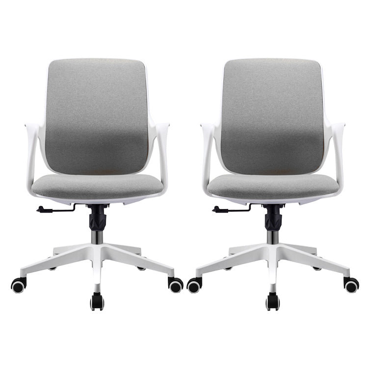 Fixed Arms Desk Chair Modern Adjustable Seat Height Ergonomic Swivel Chair with Wheels