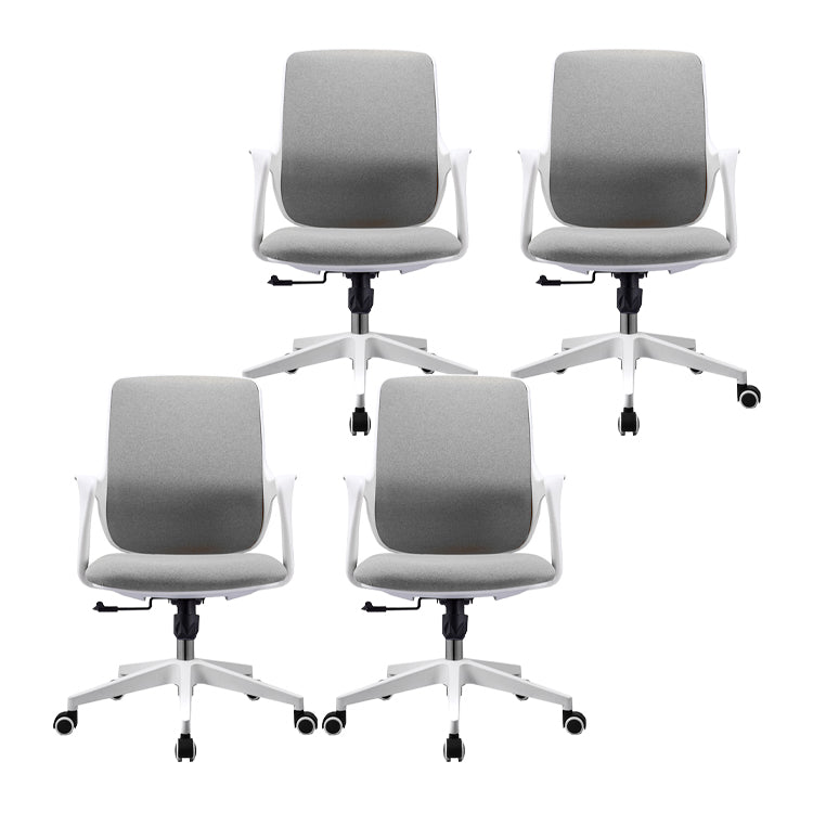 Fixed Arms Desk Chair Modern Adjustable Seat Height Ergonomic Swivel Chair with Wheels