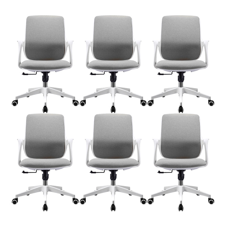 Fixed Arms Desk Chair Modern Adjustable Seat Height Ergonomic Swivel Chair with Wheels