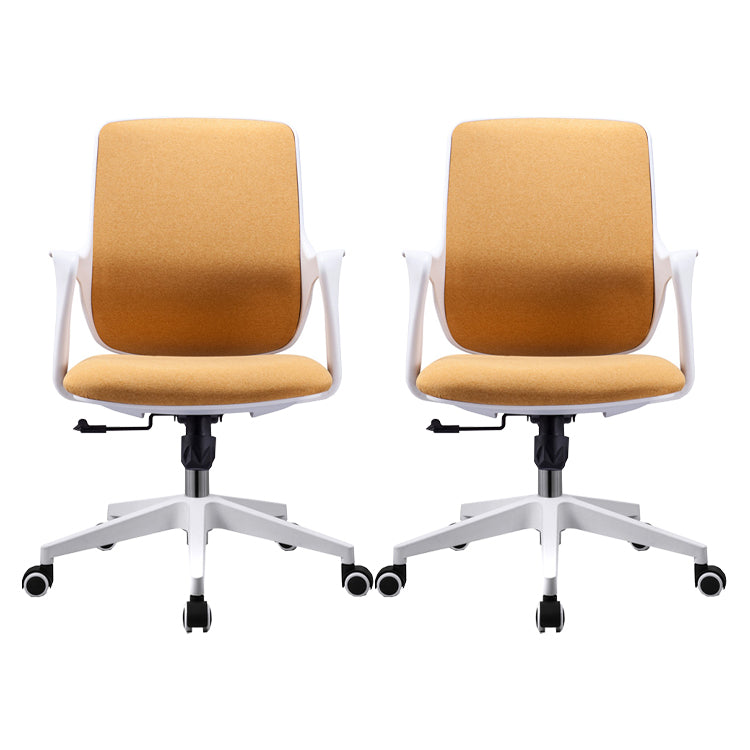 Fixed Arms Desk Chair Modern Adjustable Seat Height Ergonomic Swivel Chair with Wheels