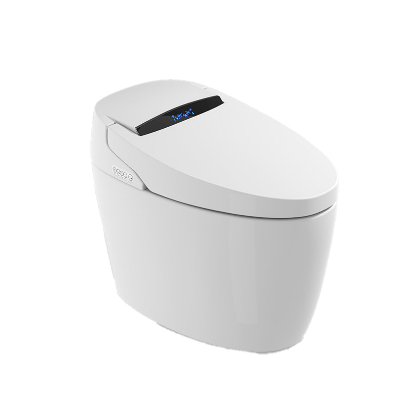 Modern Floor Mounted Flush Toilet Siphon Jet White Toilet Bowl with Seat for Washroom