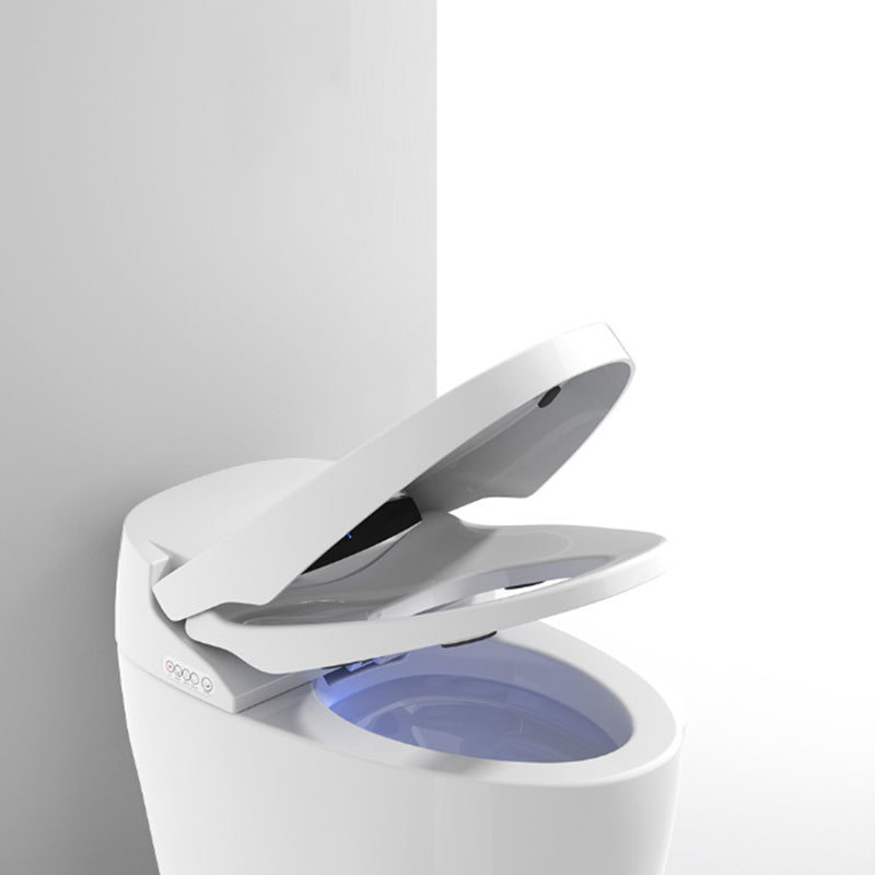 Modern Floor Mounted Flush Toilet Siphon Jet White Toilet Bowl with Seat for Washroom