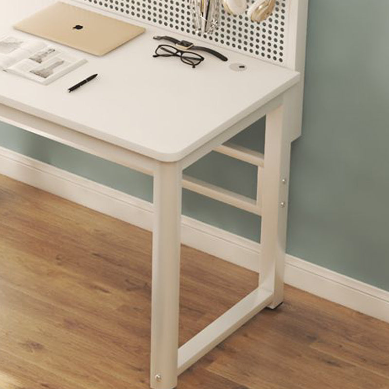 Home Kids Desk with Shelf Wooden Writing Desk Kids Desk in White