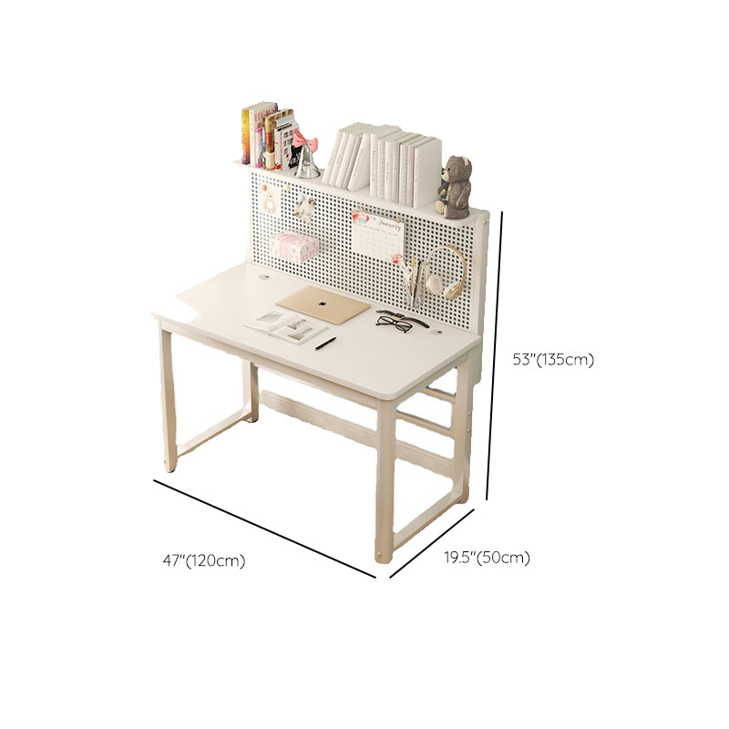 Home Kids Desk with Shelf Wooden Writing Desk Kids Desk in White