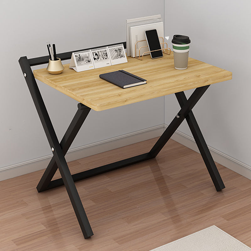 Wooden Top Lap Desk Metal Base Kids Writing Desk Foldable Table