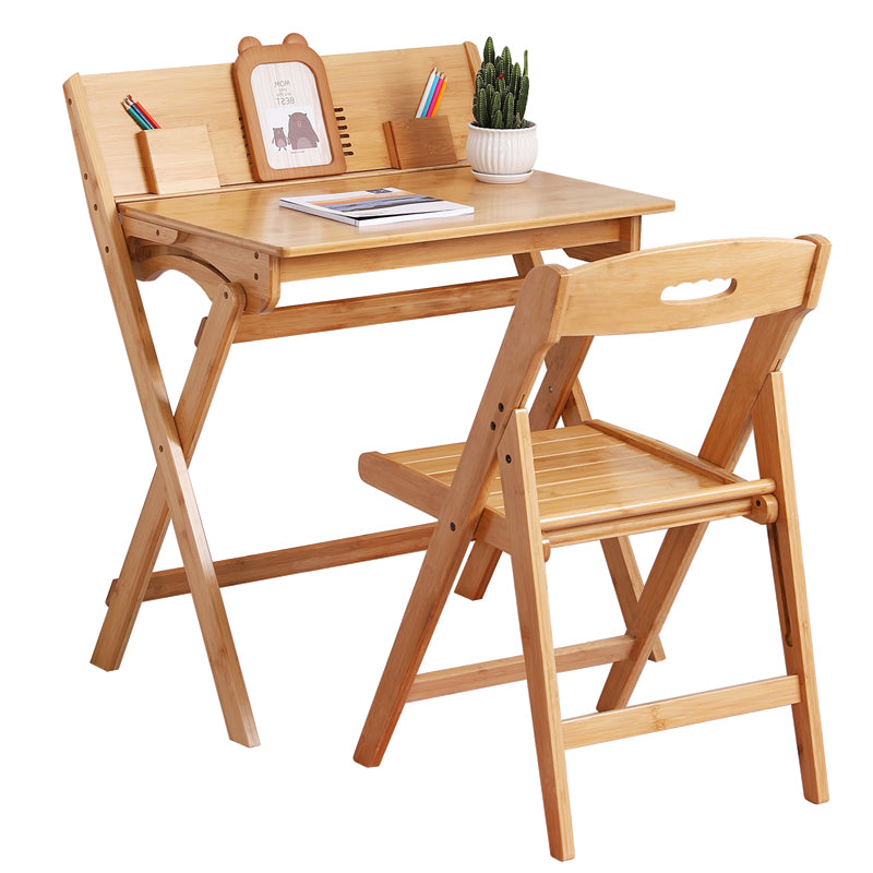 Wood Lap Desk and Chair Kids Writing Desk in Natural Child Desk