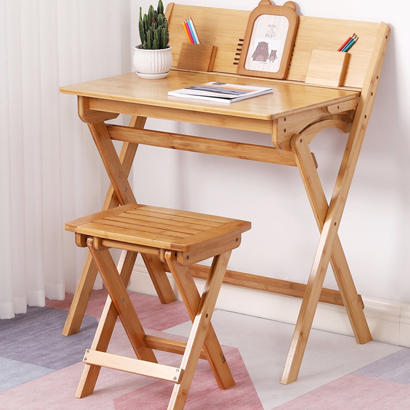 Wood Lap Desk and Chair Kids Writing Desk in Natural Child Desk