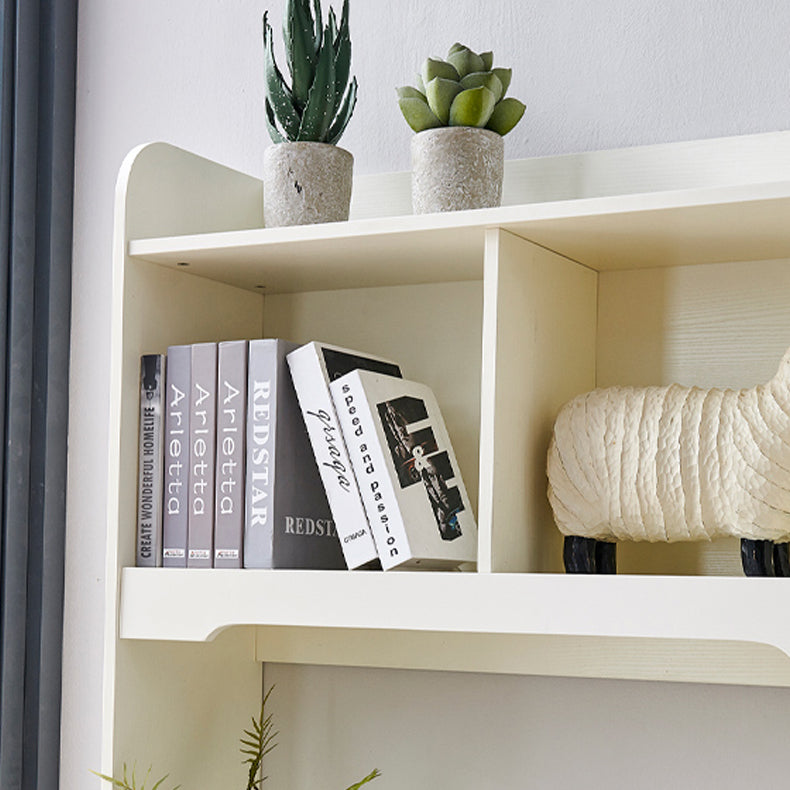 Solid Wood Writing Desk in White Kid's Desk with Shelf and Drawer