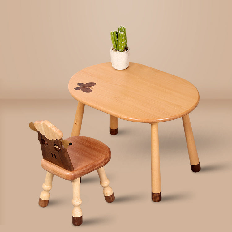 Solid Wood Writing Desk and Chair Kids in Natural Desk for Home