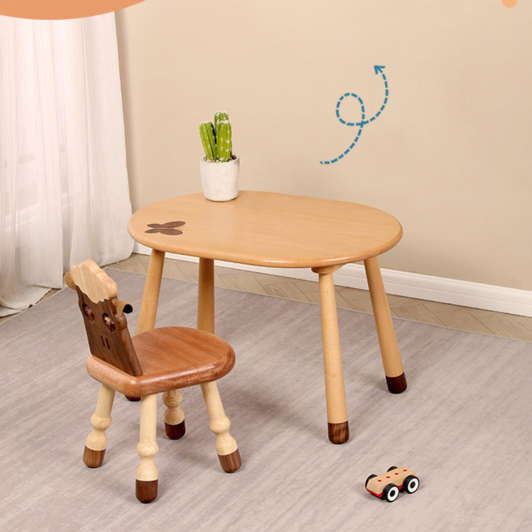 Solid Wood Writing Desk and Chair Kids in Natural Desk for Home