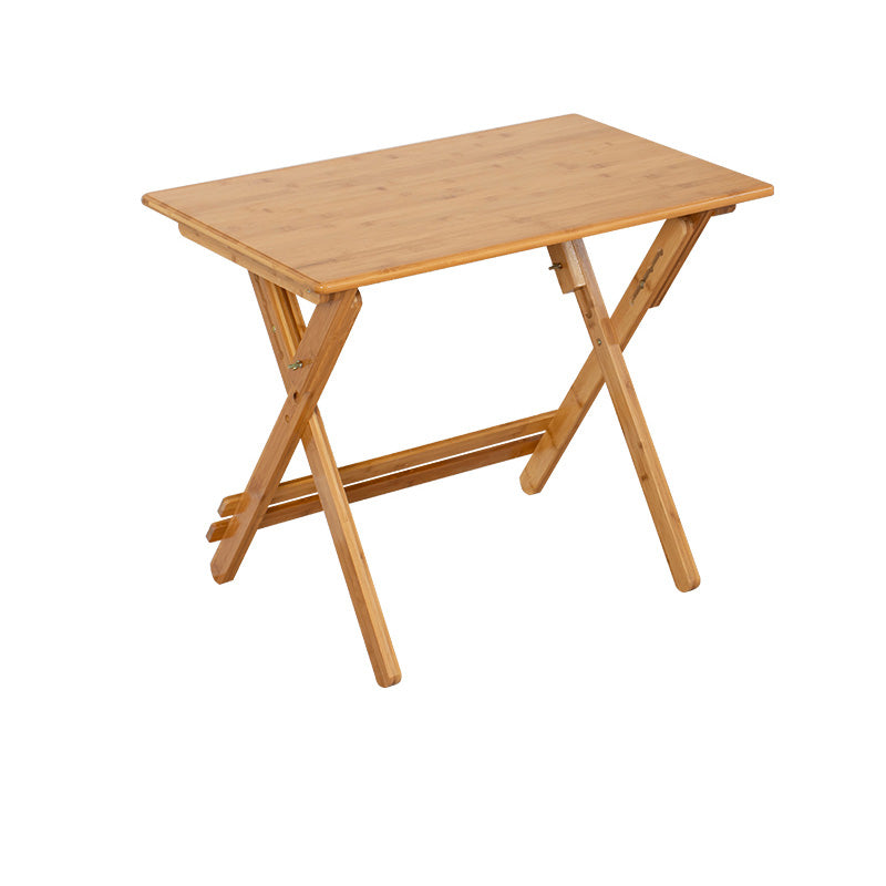 Foldable Desk and Chair Set Bamboo Kids Writing Desk in Natural