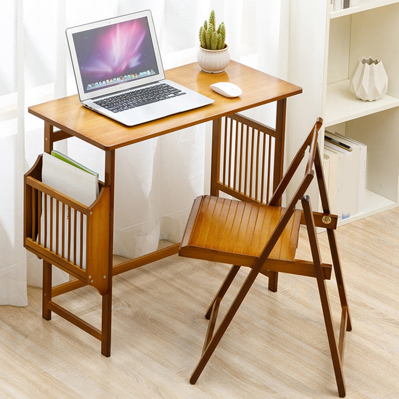 Bamboo Kids Desks with Storage Natural/Brown Writing Desks and Chair Set