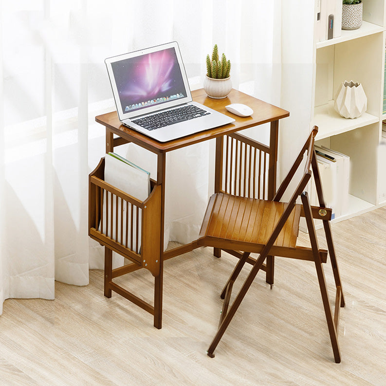 Bamboo Kids Desks with Storage Natural/Brown Writing Desks and Chair Set