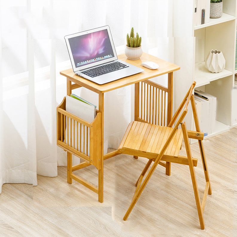 Bamboo Kids Desks with Storage Natural/Brown Writing Desks and Chair Set