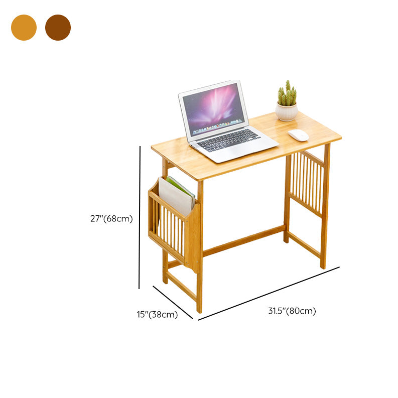 Bamboo Kids Desks with Storage Natural/Brown Writing Desks and Chair Set