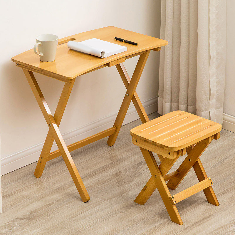 Foldable Kids Desks and Chair Set Bamboo Kids Desks Writing Desk