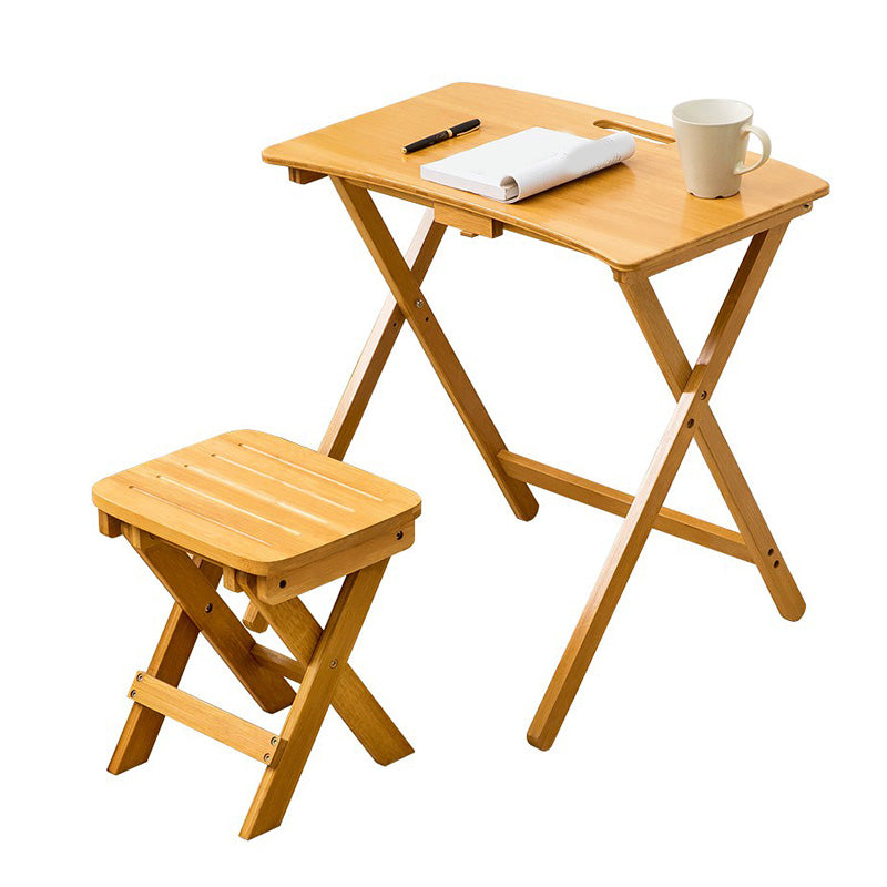 Foldable Kids Desks and Chair Set Bamboo Kids Desks Writing Desk