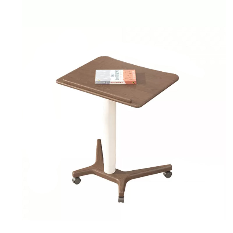 Scandinavian Lifting Standing Desk with Casters Wood Writing Desk