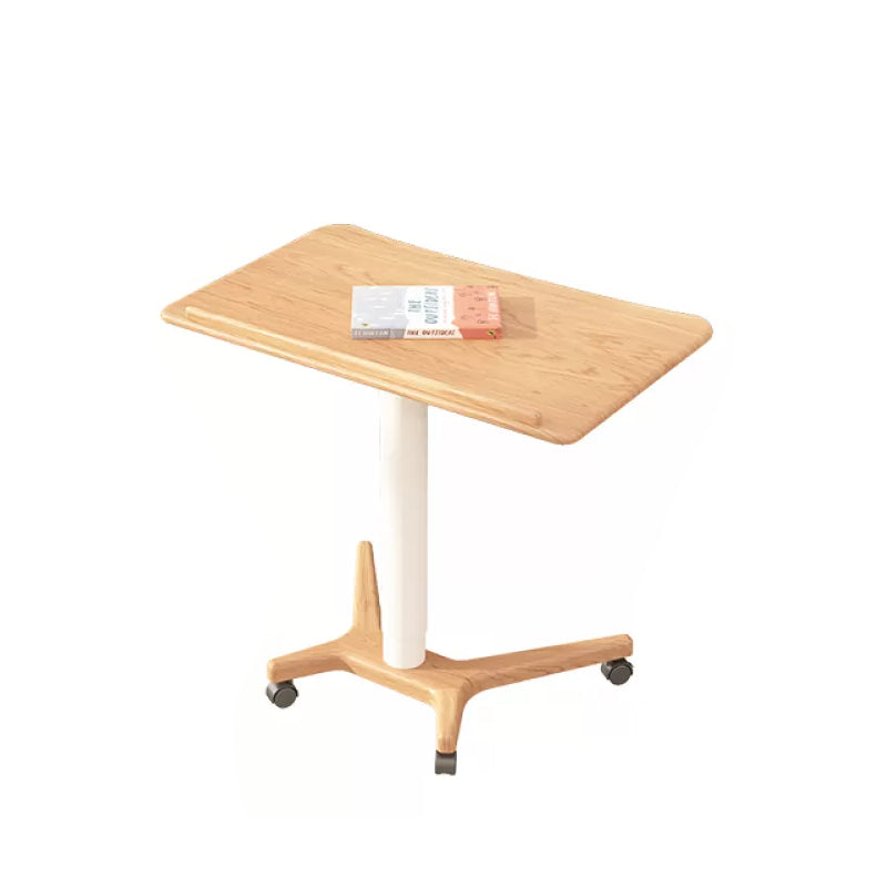 Scandinavian Lifting Standing Desk with Casters Wood Writing Desk