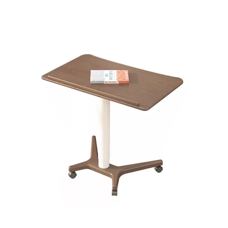 Scandinavian Lifting Standing Desk with Casters Wood Writing Desk