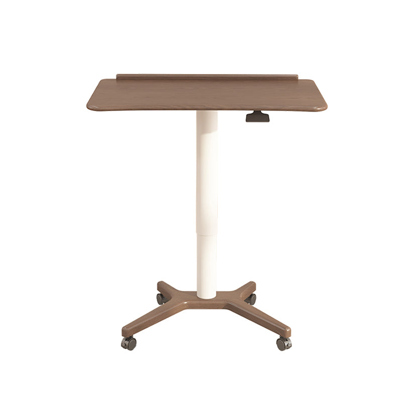 Scandinavian Lifting Standing Desk with Casters Wood Writing Desk