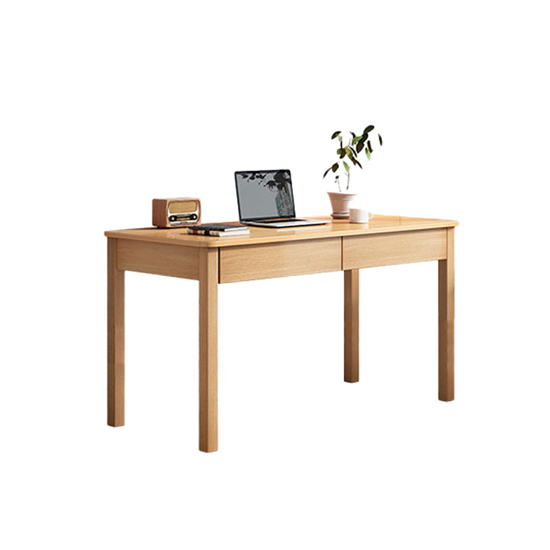 Scandinavian Natural Child Desk and Chair Modern Home Kids Writing Desk in Pine Wood