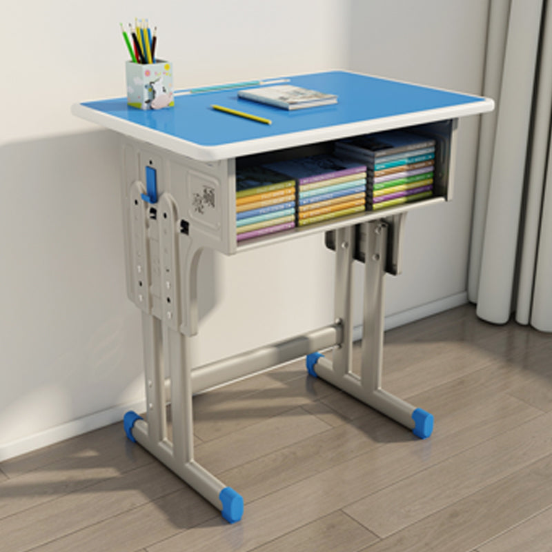 Adjustable Study Desk Engineered Wood Writing Desk with Storage