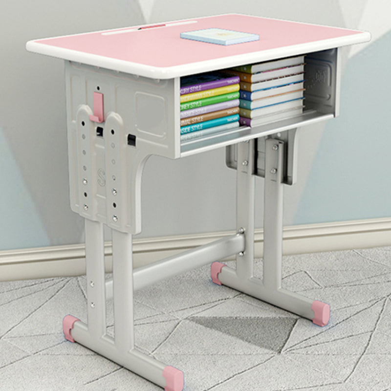 Adjustable Study Desk Engineered Wood Writing Desk with Storage