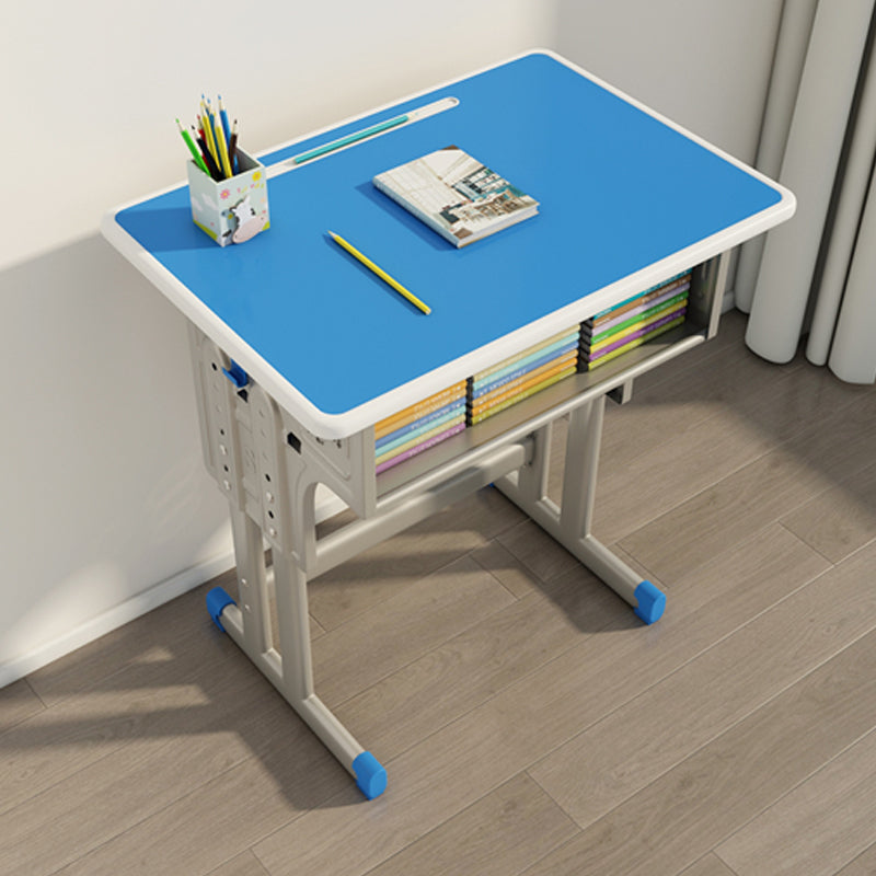 Adjustable Study Desk Engineered Wood Writing Desk with Storage