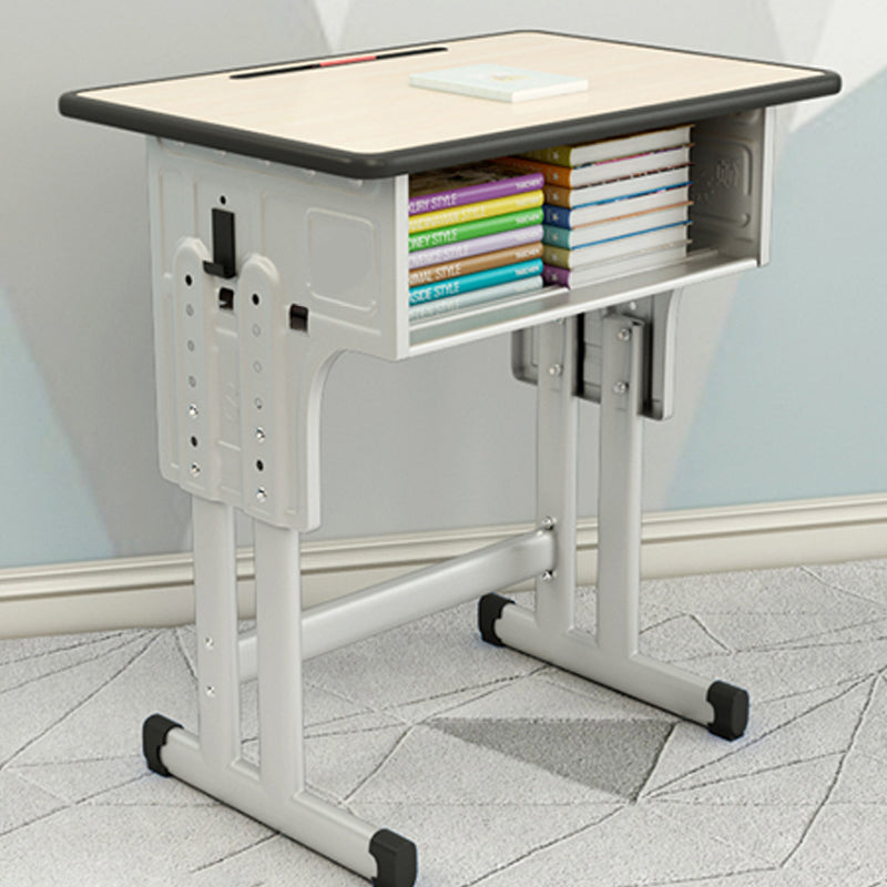 Adjustable Study Desk Engineered Wood Writing Desk with Storage