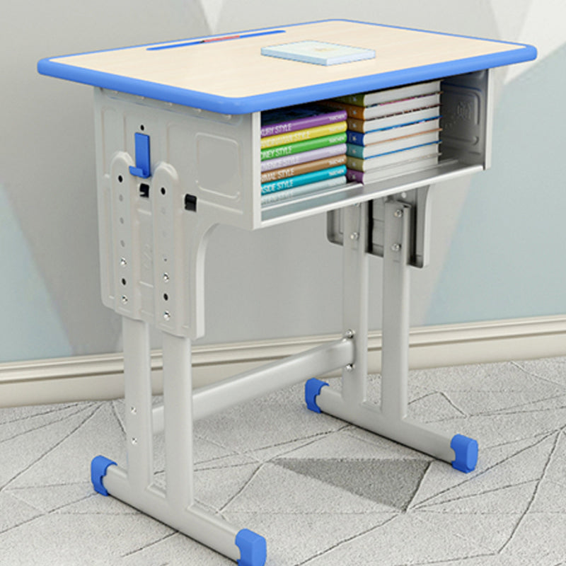 Adjustable Study Desk Engineered Wood Writing Desk with Storage