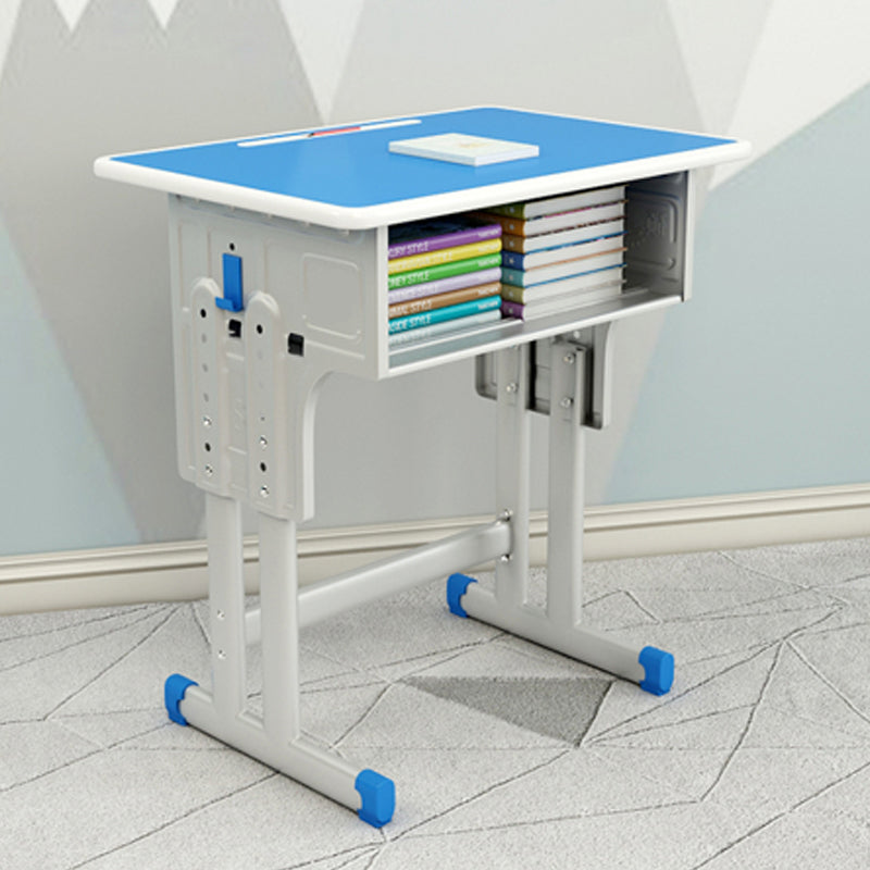 Adjustable Study Desk Engineered Wood Writing Desk with Storage