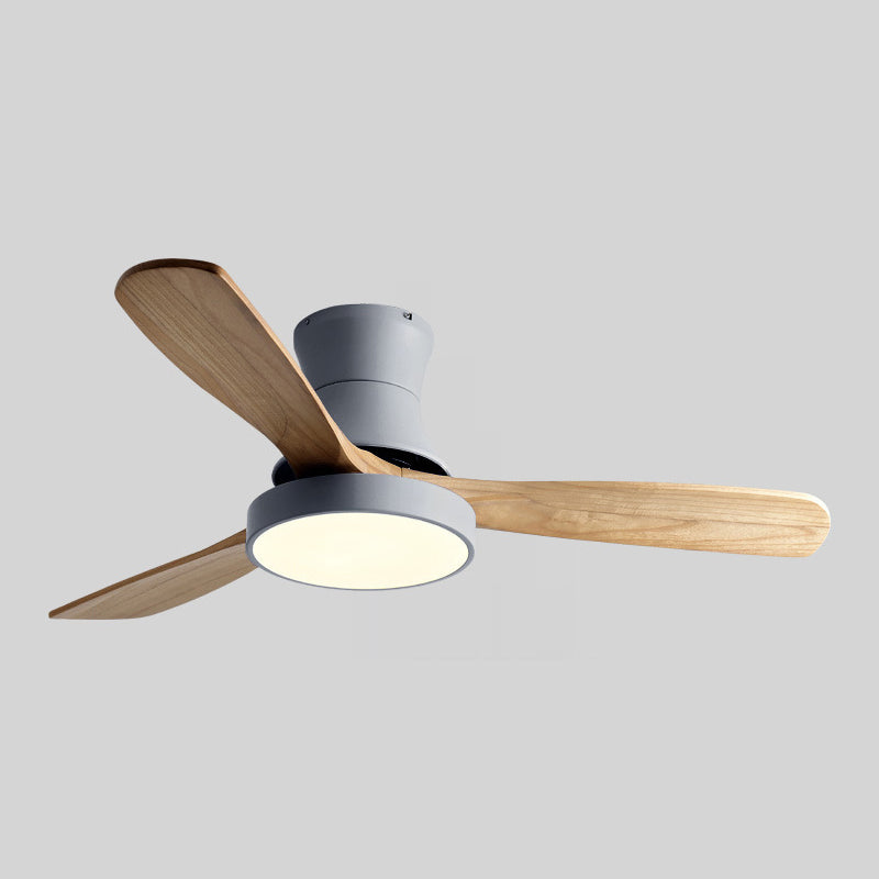 Wooden Ceiling Fan Light Fixture Modern LED Ceiling Lamp for Bedroom