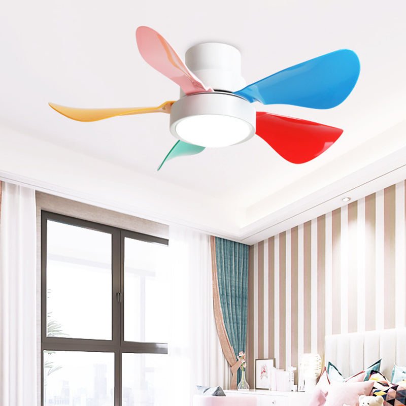 Wooden LED Ceiling Fan Light Fixture Modern Ceiling Lamp for Bedroom