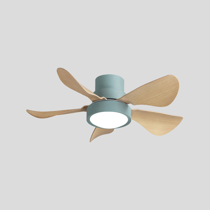 Wooden LED Ceiling Fan Light Fixture Modern Ceiling Lamp for Bedroom